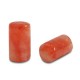 Tube natural stone bead 6x3mm Quartz Agate Red